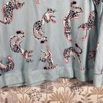 Kate Spade New York Leopard Print Long Sleeve Blue Sweater Women's Small Photo 5