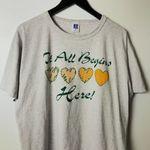 90s Vintage It All Begins Here T Shirt Single Stitch USA Volleyball Varsity Size XL Photo 15