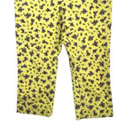 Anthropologie Cartonnier Retro Crops Capris Pants Floral Print Yellow Size 10 Photo 5