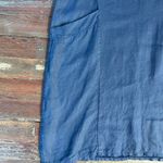 BECASA 100% Linen Slate Blue Lagenlook Box Dress Photo 6