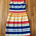 Anthropologie Tabitha EUC Women's Banded Totem Shift Dress Red Orange Striped 4 Photo 5