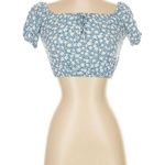 Reformation | Azzuro Blue Floral Crop Top | Sz 2 Photo 0