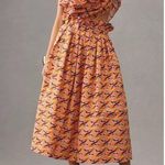 Anthropologie NWT Devotion Twins Kotronas Skirt A-Line Cotton Midi Size Medium Photo 9