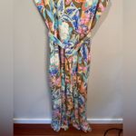 J. McLaughlin  Rebekka Floral Print Wide Leg‎ Jumpsuit Size XL Tropical NWT Photo 2