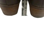 G.H. Bass Brown Leather Ankle Booties SZ 6.5. Zipper closer Brown Suede Western Photo 9