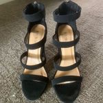 Bamboo Black Strappy Heels Photo 0