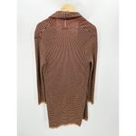 ZARA  Sweater Women XL Tan Black Red Long Sleeve Open Front Knit Cardigan Photo 1