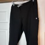 Black figs skinny scrub pants size small Photo 0