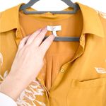 Joie Amaranda Collard Floral 100% Silk Mustard Yellow Dress S Photo 5