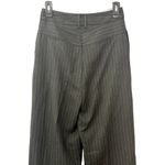 Topshop Trousers Pinstriped High Rise Button Fly Pleated Charcoal Gray W 4 NWT Photo 4