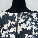 Vince Camuto Dress Womens Size S Black White Floral Short Sleeve Sheath Stretch Photo 9
