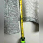 Sweet Grey Open Front Cardigan Cotton Blend Textured Stripes Women’s Size Large Gray Photo 5