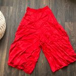 COS  Red flared Cropped Pants Photo 0