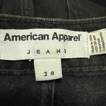 American Apparel Women's Black High Waisted Straight Leg Denim Jeans Size 28 Photo 3