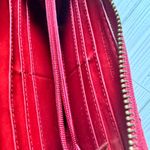 Mischka Madgley Red Zip Up Vegan Leather Wallet with Multiple Slots Photo 6