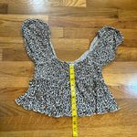 Urban Outfitters Women Small Cheetah Print Animal Print Babydoll Puff Sleeve Top Photo 2