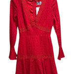 ASOS NWT Size 4  Vibrant Red Long Sleeve Dress Photo 0
