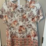 Late August  floral short sleeve summer tunic-style sweater top. Photo 4