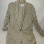 Old Navy  Women’s Medium Linen – Blend , Beige Blazer Photo 0