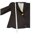 Vivienne Tam Designer Black Blazer Bossgirl 1 Button Women's Petite Small PS Photo 6