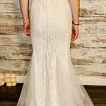 Boutique White Satin And Lace Prom Dress  Photo 6