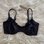 SKIMS  Fits Everybody Lace Demi Underwire Bra Onyx Size 36DDD Photo 1