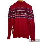 Ralph Lauren Nordic Sweater XL Red Blue NWT V Neck Cotton Long Sleeve NEW Photo 1