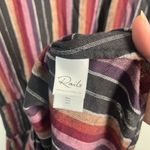 Rails  Lucca Brava Stripe Mini Dress Smocked V-Neck Linen Blend Size Small Photo 4