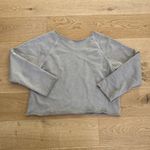 Joah Brown  Sweatshirt Raw Hems Size M/L Brownish Gray Photo 2