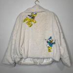Disney Parks Mickey Mouse & Friends Cream White Faux Fur Zip Up Jacket Photo 6