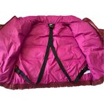 Nike Burgundy Quilted Down Duck Puffer Jacket Water Repellant Coat Wmns Sz Small Photo 4