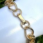 Gold tone link chain bracelet Photo 1