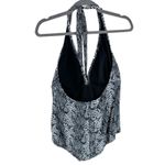 Catalina Black White Snakeskin Print Halter Padded One-Piece Swim Suit Sz 1x 16W Photo 2