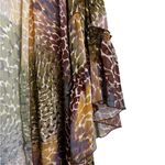 Democracy  Sheer Animal Print Cardigan Kimono Open Front Ruffle Boho Womens 1X Photo 4