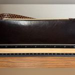 Brahmin Vintage Large Cream Woven Canvas Brown Leather Shoulder Handbag Purse Photo 8