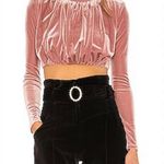 Forever 21  Lavender Velvet Mock-neck Cropped Top Medium Photo 0