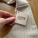 Ulta Beauty Cream Woven Faux Leather Shoulder Bag Photo 7