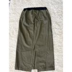JW San Tan Skirt Women's Olive Green Maxi Below Knee Drawstring Pockets Size M Photo 4