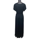 Isabel Maternity NEW Ruffle Midi Dress in Black Size Small Photo 4