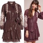 Anthropologie NWT Anthro Dolan Amber Embroidered Wrap Dress Photo 1