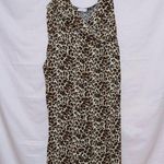 Lush Clothing Lush Leopard Print Sleeveless Ruffle Trim Ankle Cropped Jumpsuit size large Photo 1