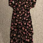 White House | Black Market Poppies & Pomegranate Wrap Maxi Dress Photo 0