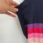 Sundry  anthropologie boho Verona Maxi Tee Dress Blue Striped Knit Casual small Photo 5