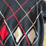 Paolo Gucci Sweater Vintage Sweater Knit Black Grandpa Golf Retro Argyle Red Photo 2