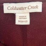Coldwater Creek  Burgundy Open Front One Piece Cardigan - Shirt Top in Knit Photo 1