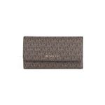 Michael Kors Jet Set Travel Brown Logo Leather Tri-Fold Wallet Photo 1