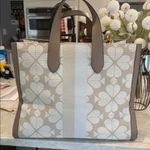 Kate Spade Oversized Spade Flower Jacquard Stripe Manhattan Tote. Photo 4