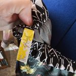 Free People  Medium Babydoll Top Floral Koel Satin Off The Shoulder Flowy Photo 4