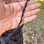 Vintage Eva Blue Black Burnout Velvet Maxi Dress Goth Whimsygoth Boho‎ Size 8 Photo 6