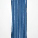 Bella Dahl  Chambray Striped Button Down Dress Women's Sleeveless White Blue S Photo 2